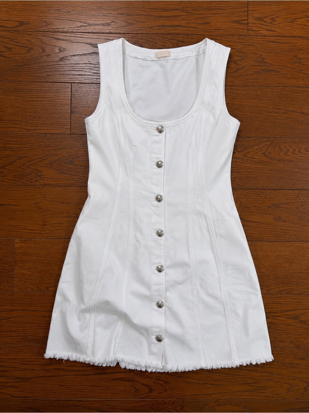 Liu Jo White Button-Front Mini Dress Sz 6